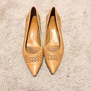 Lauren Ralph Lauren Tan Perforated Heels